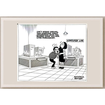 Kantesh Badiger 30x25cm Orijinal Karikatür BOD05680