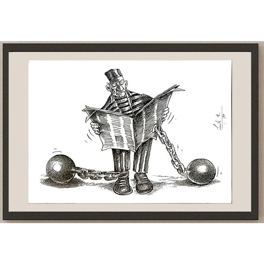 Leonte Nastase 29x21cm Orijinal Karikatür BOD05688