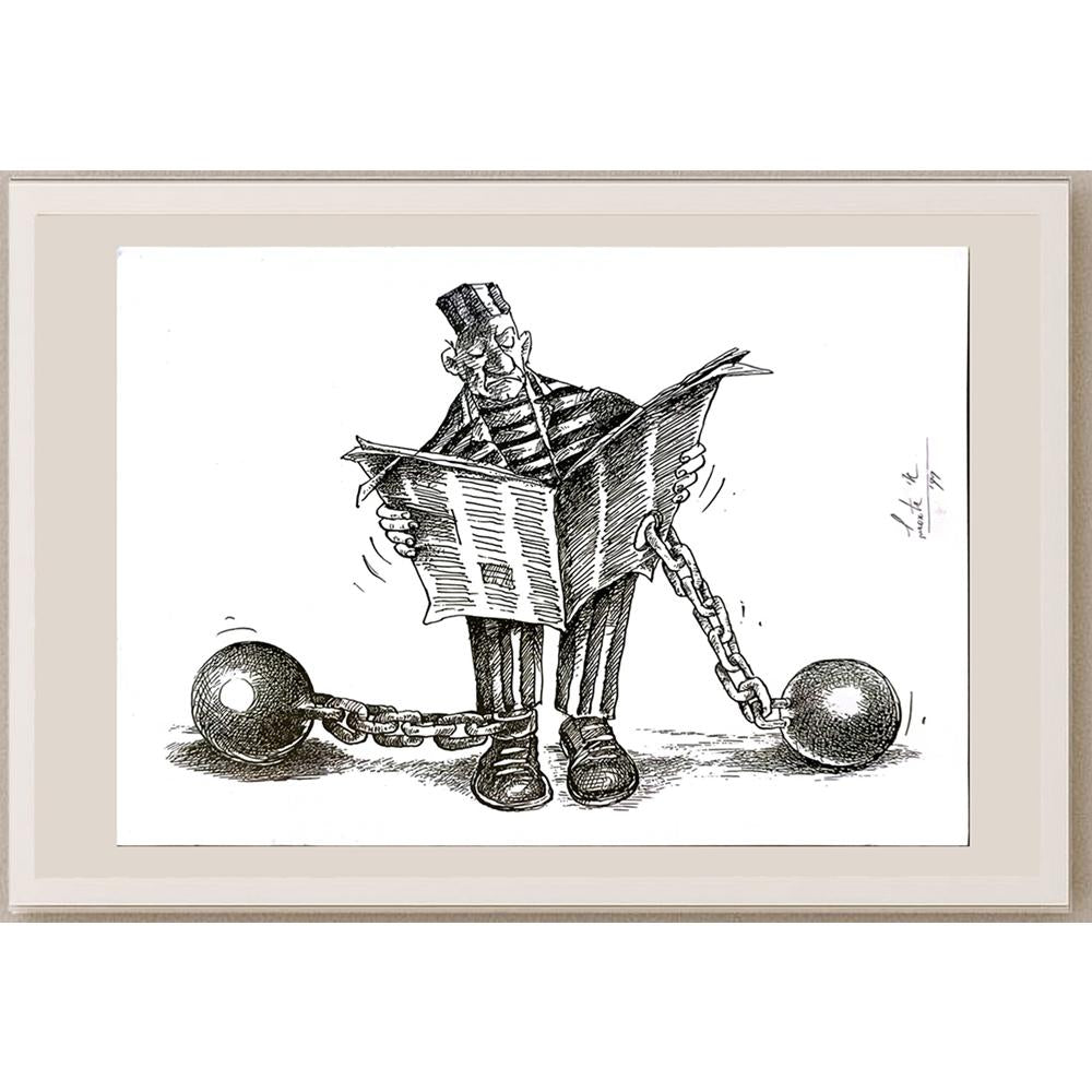 Leonte Nastase 29x21cm Orijinal Karikatür BOD05688