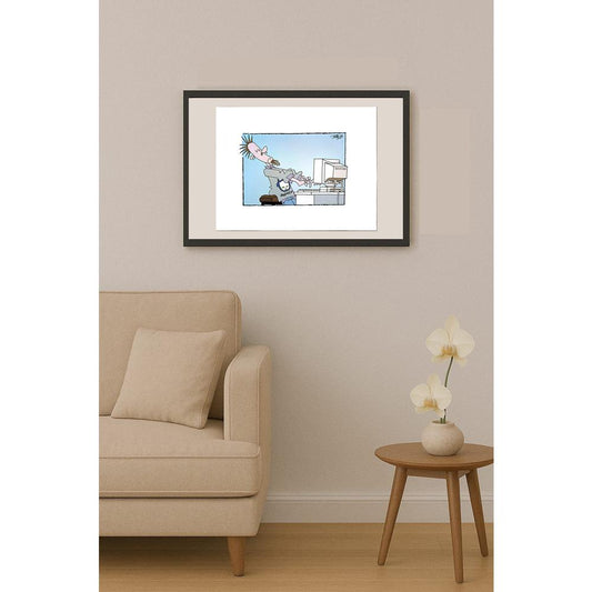 Guy Badeaux 29x21cm Orijinal Karikatür BOD05694