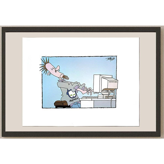 Guy Badeaux 29x21cm Orijinal Karikatür BOD05694