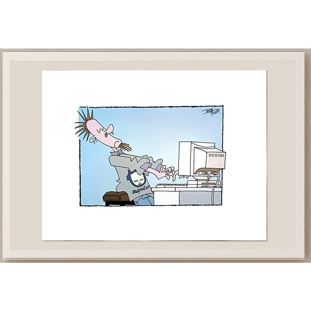 Guy Badeaux 29x21cm Orijinal Karikatür BOD05694