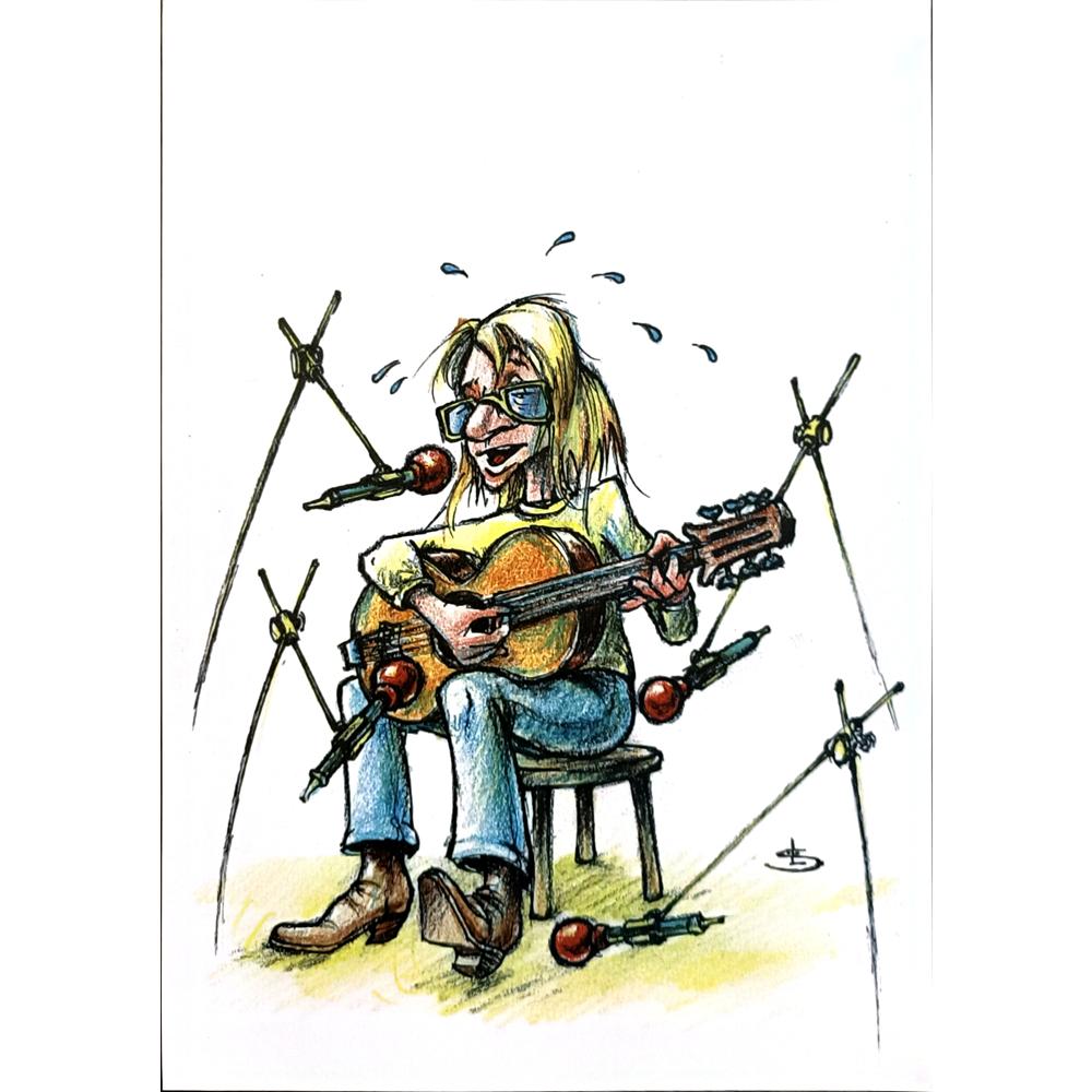 Liviu Stanila 29x21cm Orijinal Karikatür BOD05698
