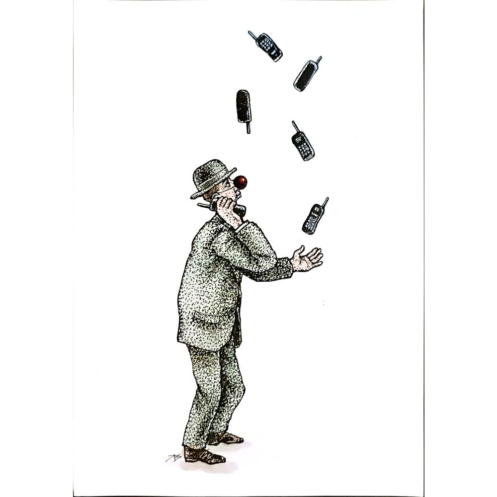 Jugoslav Vlahovic 29x21cm Orijinal Karikatür BOD05700