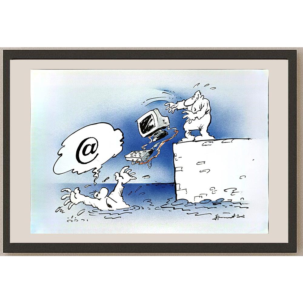 Jovan Prokopljevic 29x21cm Orijinal Karikatür BOD05701