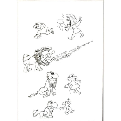 Qiu Yun Guang 29x21cm Orijinal Karikatür BOD05703