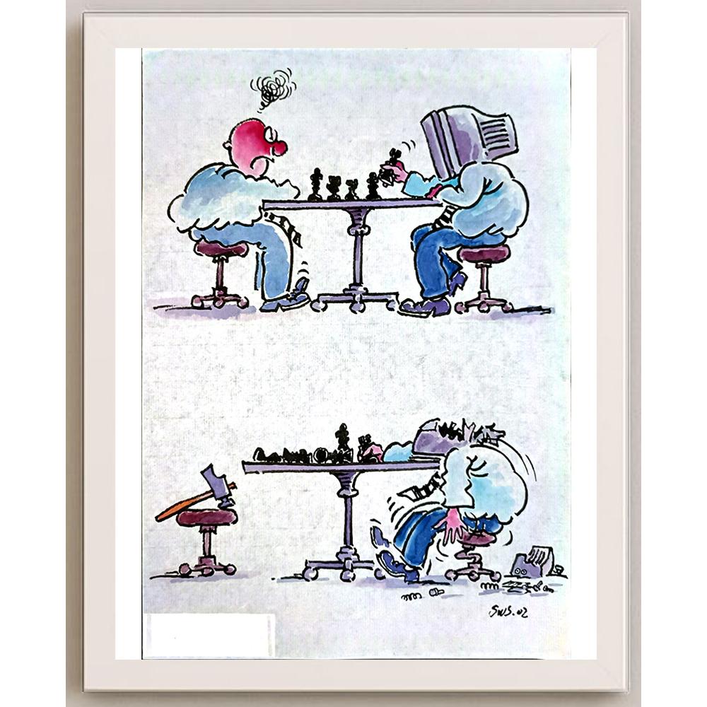 Sun Wanshuai 29x21cm Orijinal Karikatür BOD05705