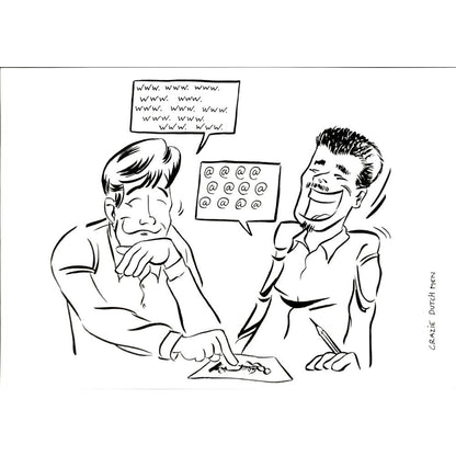 C D M 29x21cm Orijinal Karikatür BOD05707