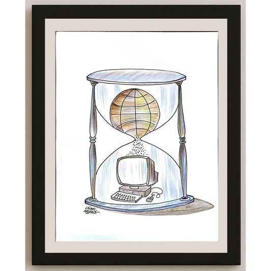 Shyam Mohan 29x21cm Orijinal Karikatür BOD05710