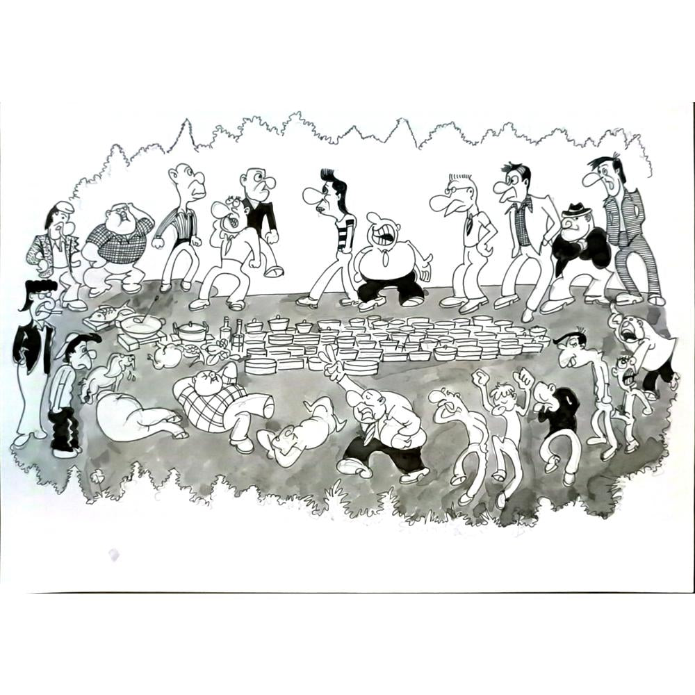 Peng Guang 29x21cm Orijinal Karikatür BOD05717