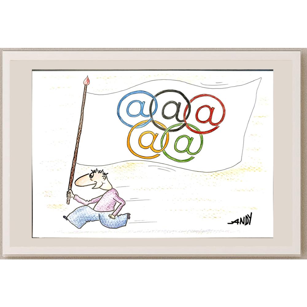 Andy Chaushu 29x21cm Orijinal Karikatür BOD05722