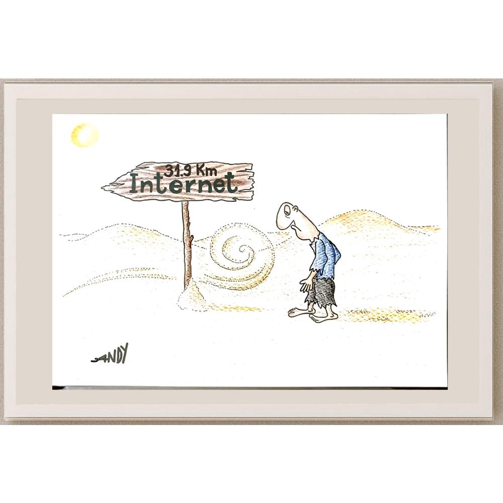 Andy Chaushu 29x21cm Orijinal Karikatür BOD05724