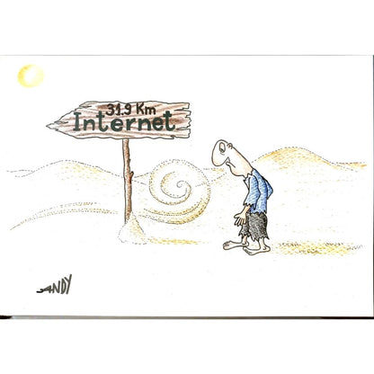 Andy Chaushu 29x21cm Orijinal Karikatür BOD05724