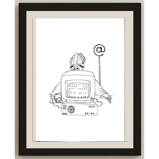 Winfried Besslich 29x21cm Orijinal Karikatür BOD05725