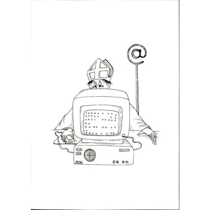 Winfried Besslich 29x21cm Orijinal Karikatür BOD05725