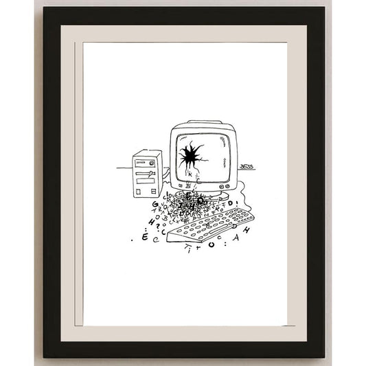 Winfried Besslich 29x21cm Orijinal Karikatür BOD05726