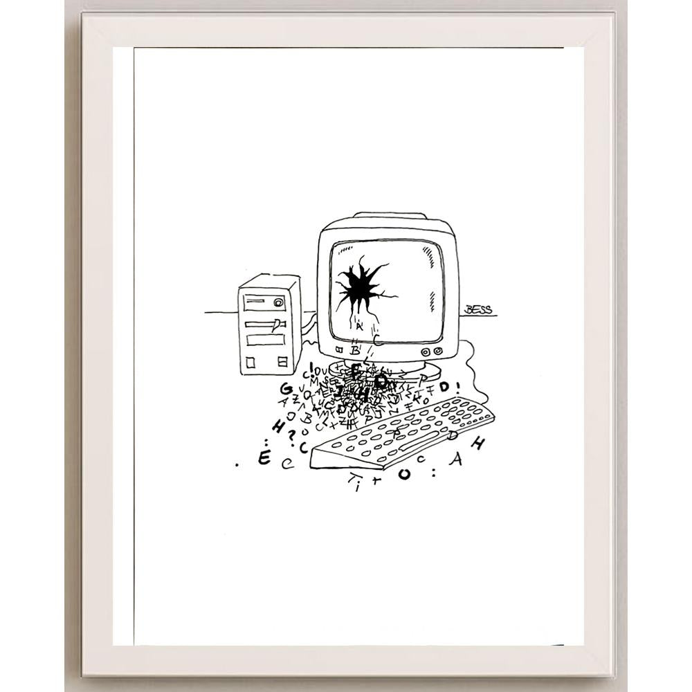 Winfried Besslich 29x21cm Orijinal Karikatür BOD05726