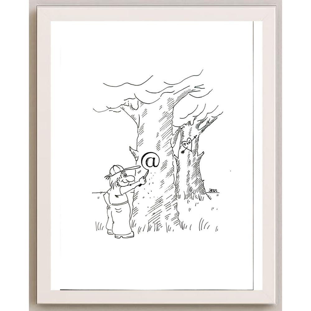 Winfried Besslich 29x21cm Orijinal Karikatür BOD05727