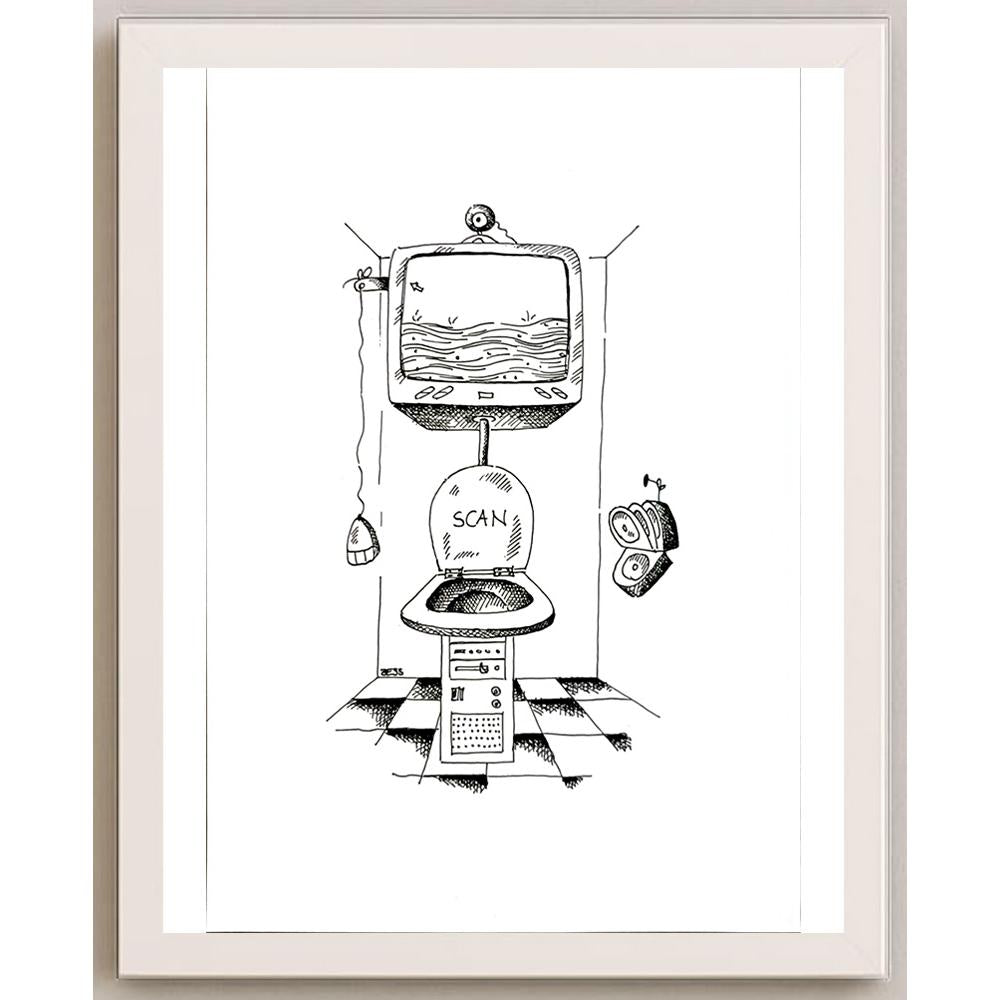 Winfried Besslich 29x21cm Orijinal Karikatür BOD05728