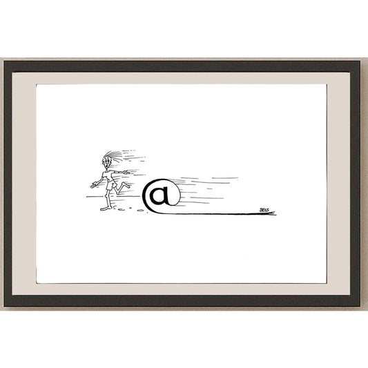 Winfried Besslich 29x21cm Orijinal Karikatür BOD05729