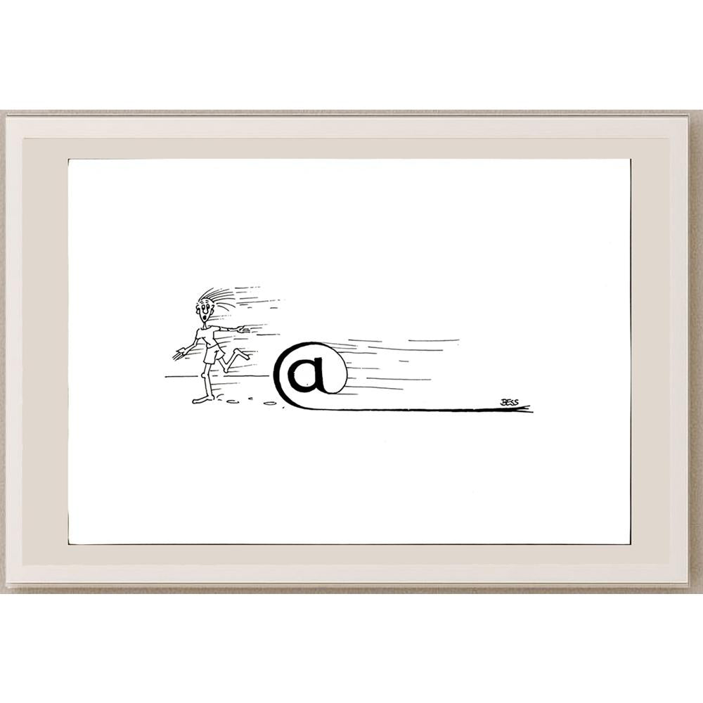 Winfried Besslich 29x21cm Orijinal Karikatür BOD05729