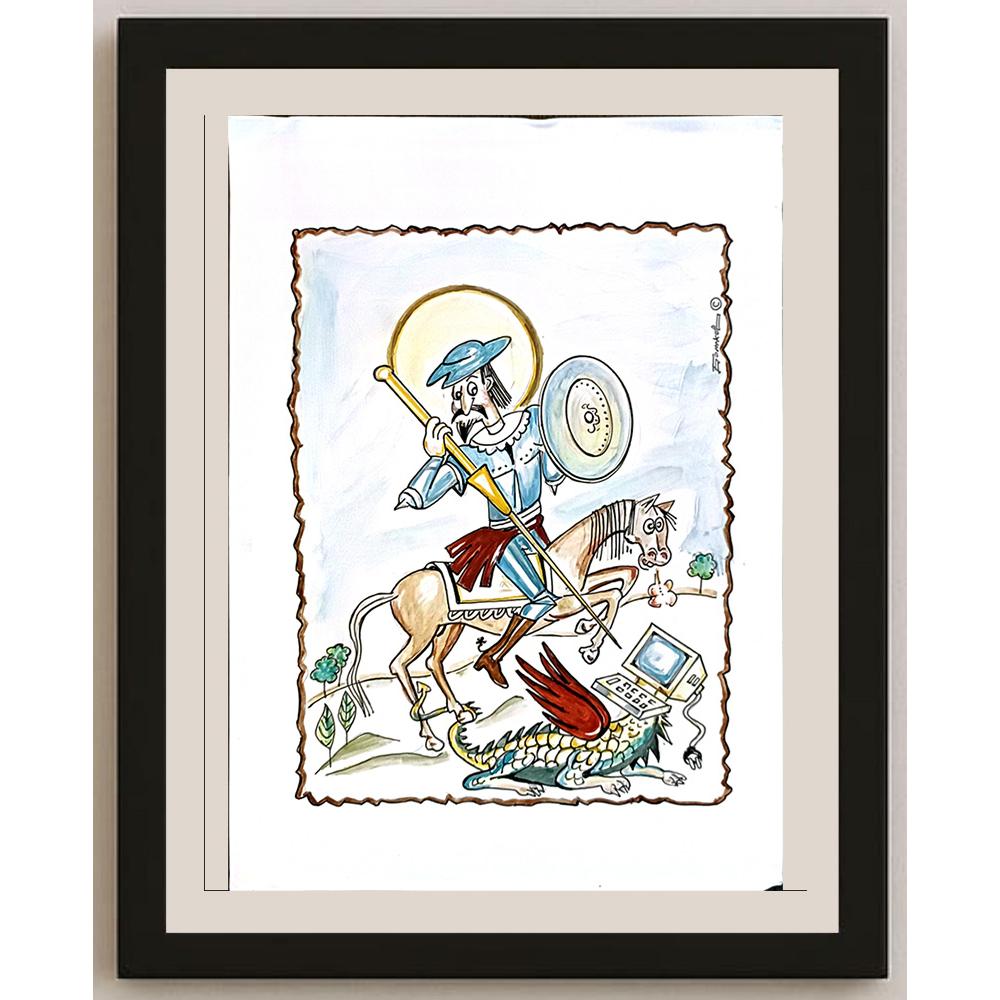 Miroslav Bozhkov 33x23cm Orijinal Karikatür BOD05730