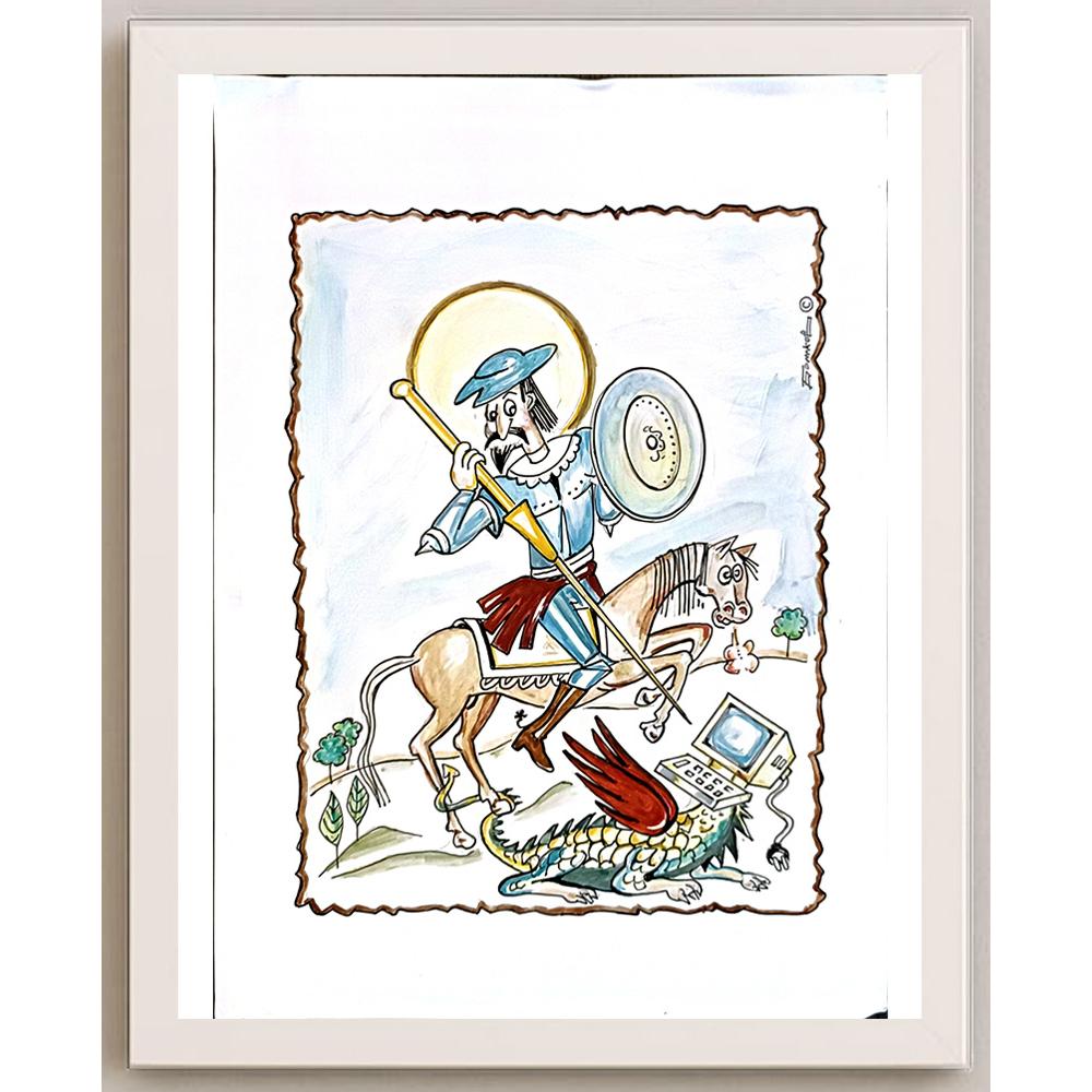 Miroslav Bozhkov 33x23cm Orijinal Karikatür BOD05730