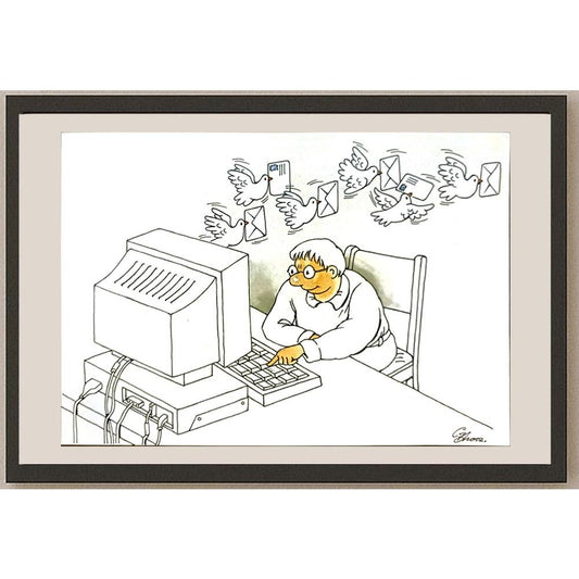 Semerenko Vladimir 29x21cm Orijinal Karikatür BOD05733