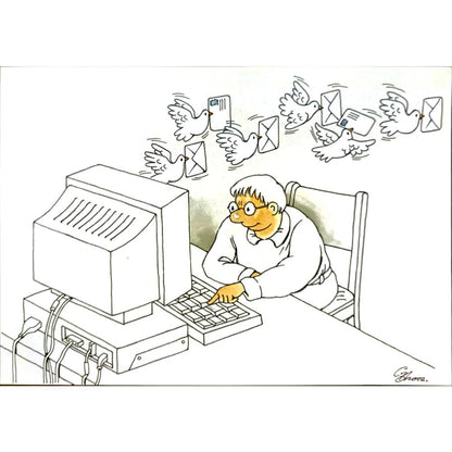 Semerenko Vladimir 29x21cm Orijinal Karikatür BOD05733
