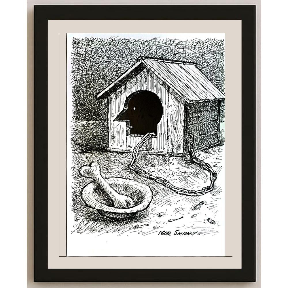 Igor Smirnov 29x21cm Orijinal Karikatür BOD05736