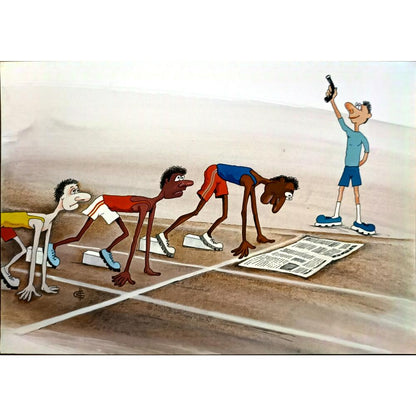 Sergey Sichenko 29x21cm Orijinal Karikatür BOD05738