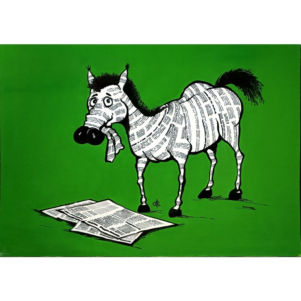 Sergey Sichenko 29x21cm Orijinal Karikatür BOD05739