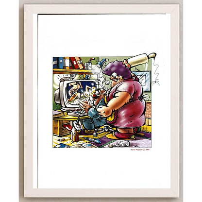 Mario Magnatti 29x21cm Orijinal Karikatür BOD05740