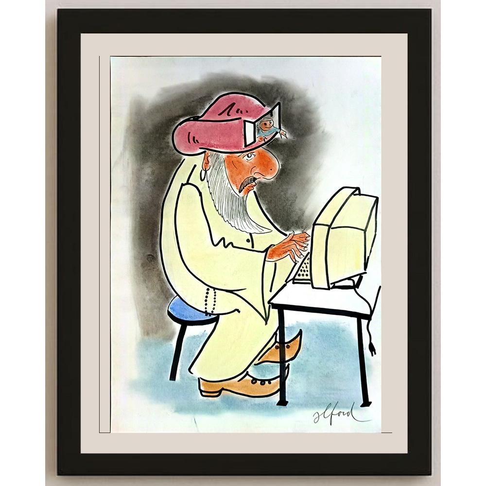 Vosters Richard Francis 29x21cm Orijinal Karikatür BOD05742