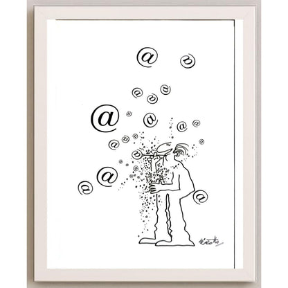 Giorgio Giaiotto 29x21cm Orijinal Karikatür BOD05743