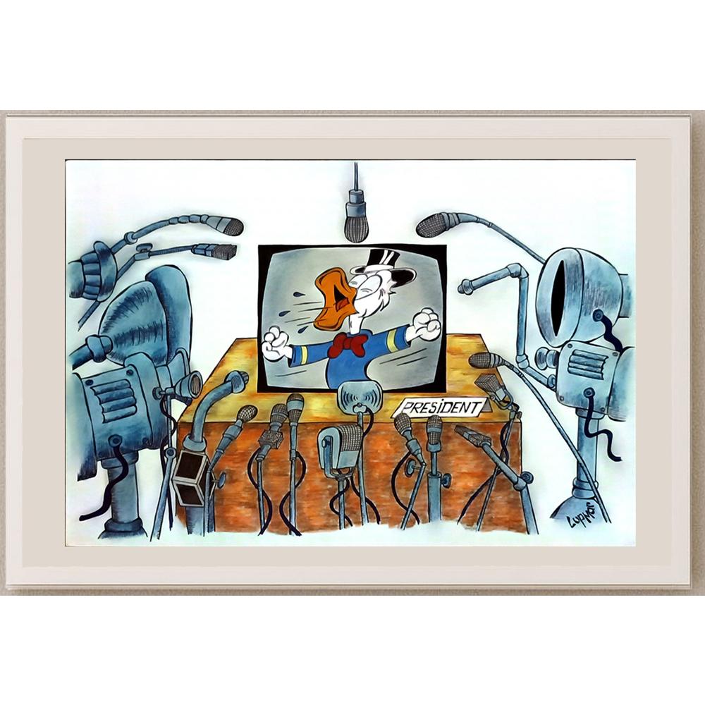 Marian Lupu 29x21cm Orijinal Karikatür BOD05746