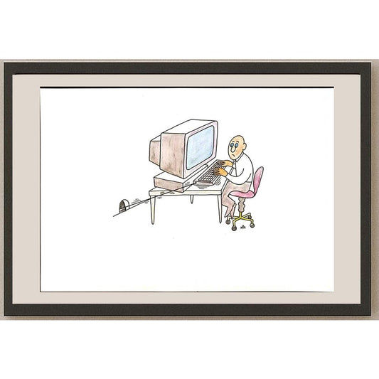 Alexei Talimonov 29x21cm Orijinal Karikatür BOD05751