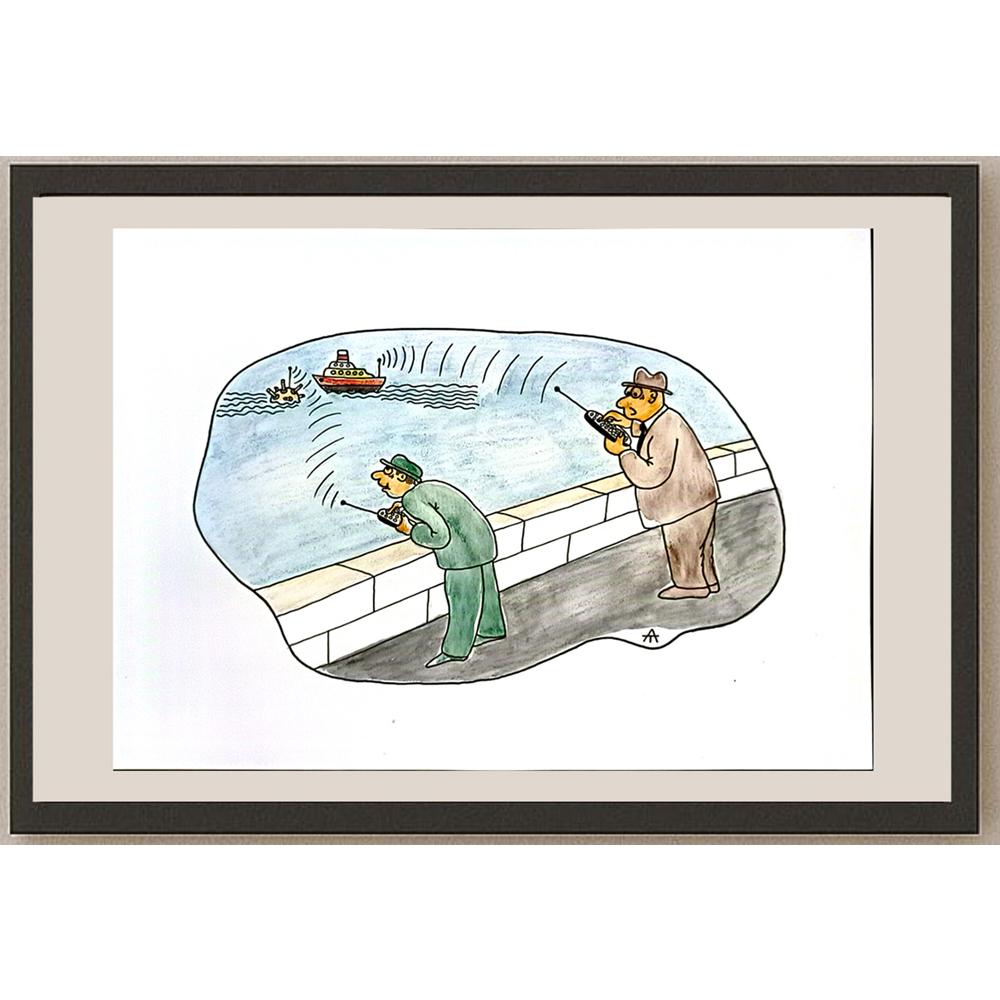 Alexei Talimonov 29x21cm Orijinal Karikatür BOD05753