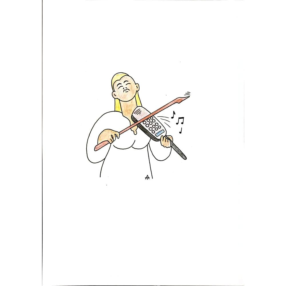 Alexei Talimonov 29x21cm Orijinal Karikatür BOD05754