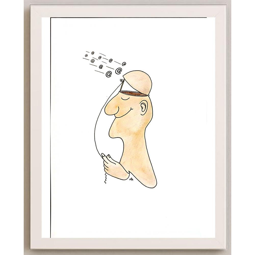 Alexei Talimonov 29x21cm Orijinal Karikatür BOD05755