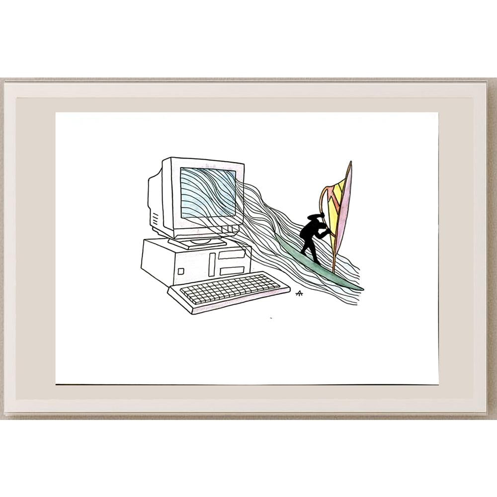 Alexei Talimonov 29x21cm Orijinal Karikatür BOD05756