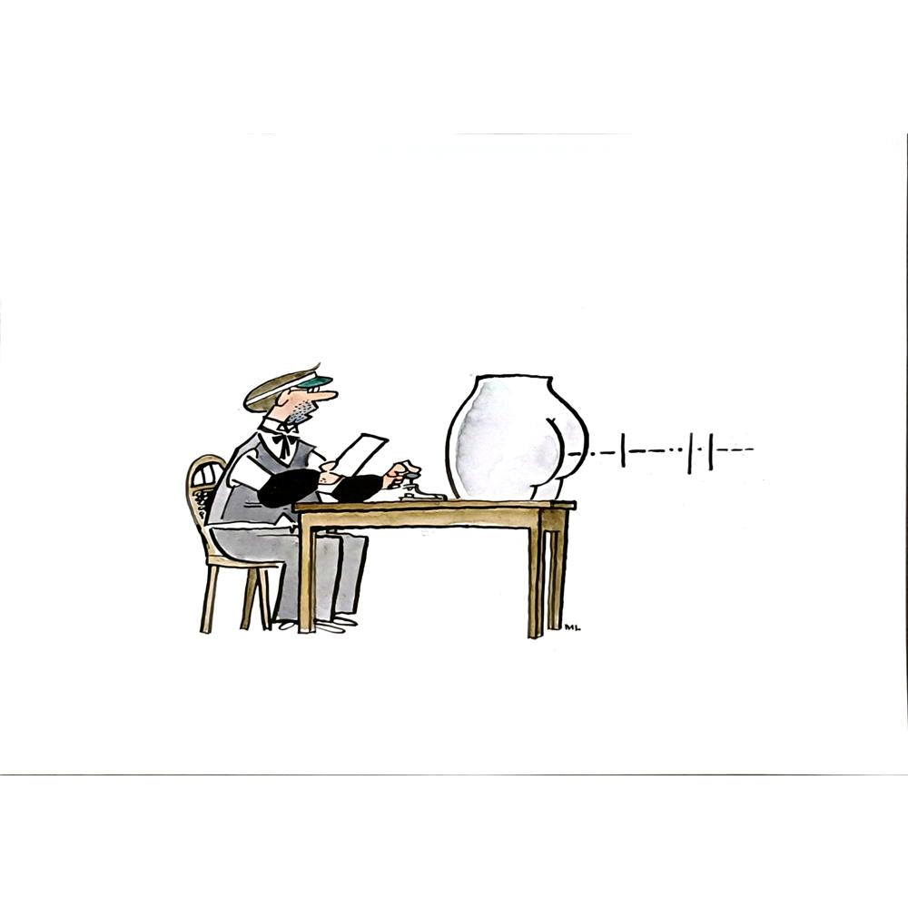 Milan Litovsky 29x21cm Orijinal Karikatür BOD05758