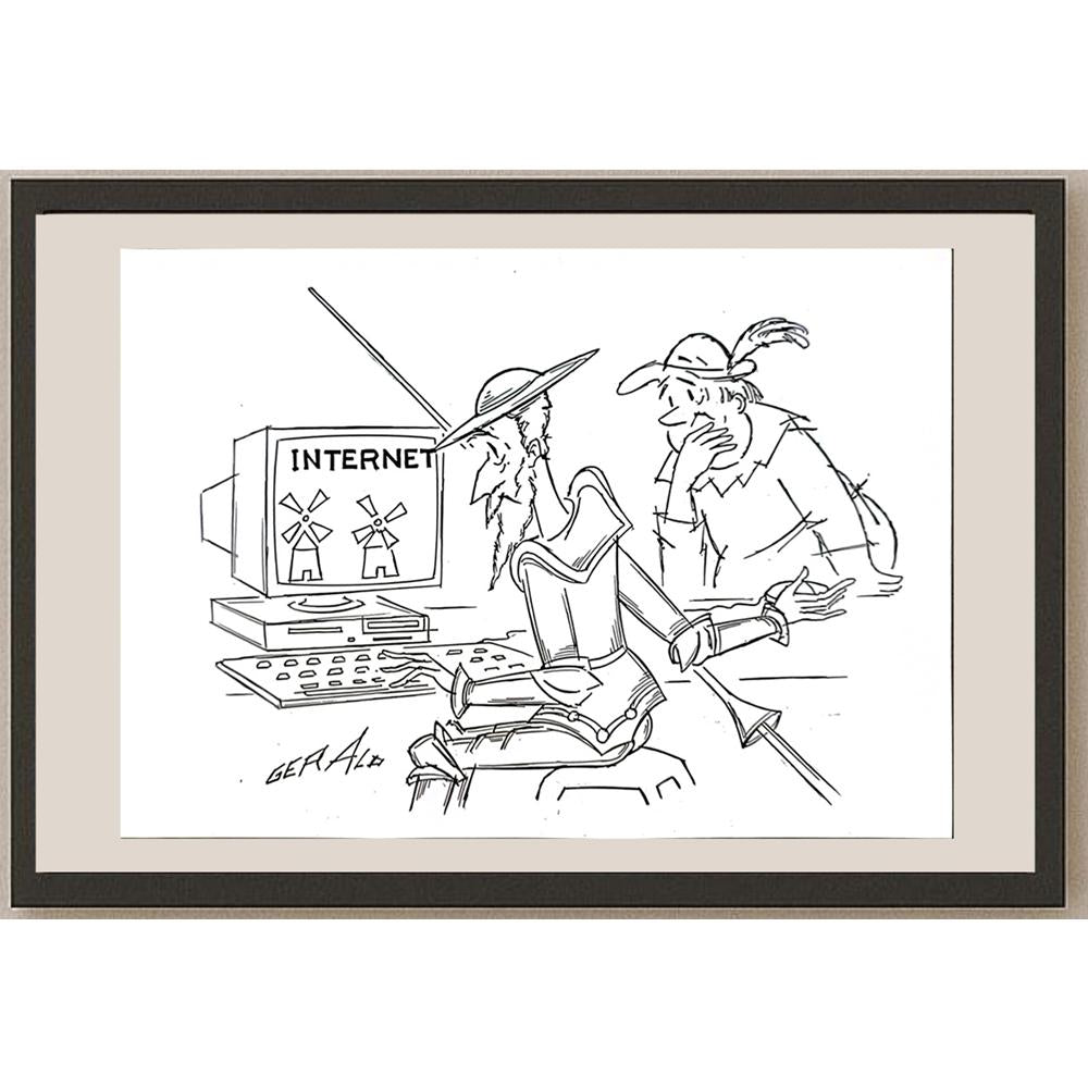 Gerald Peigneux 29x21cm Orijinal Karikatür BOD05760