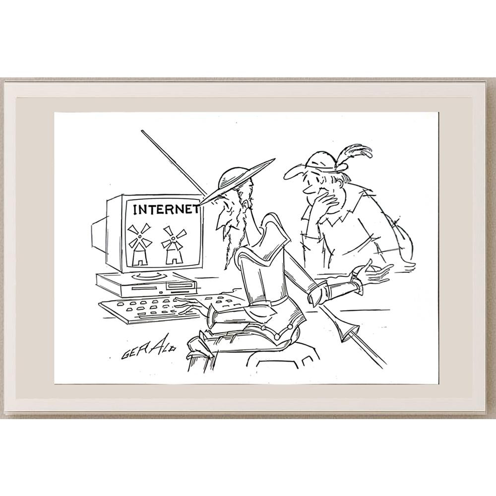 Gerald Peigneux 29x21cm Orijinal Karikatür BOD05760