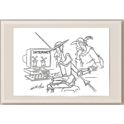 Gerald Peigneux 29x21cm Orijinal Karikatür BOD05760