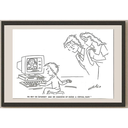 Gerald Peigneux 29x21cm Orijinal Karikatür BOD05761