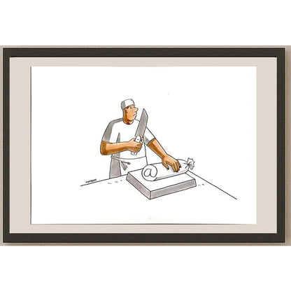 Lubomir Kotrha 29x21cm Orijinal Karikatür BOD05764