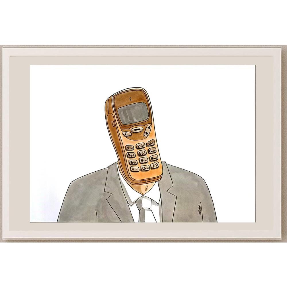 Lubomir Kotrha 29x21cm Orijinal Karikatür BOD05765
