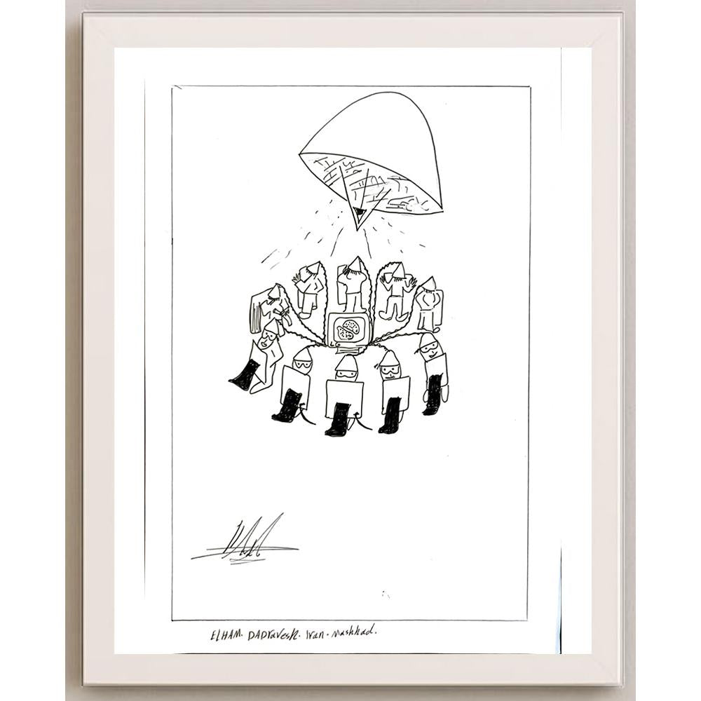 Elham Dadravesh 29x21cm Orijinal Karikatür BOD05766