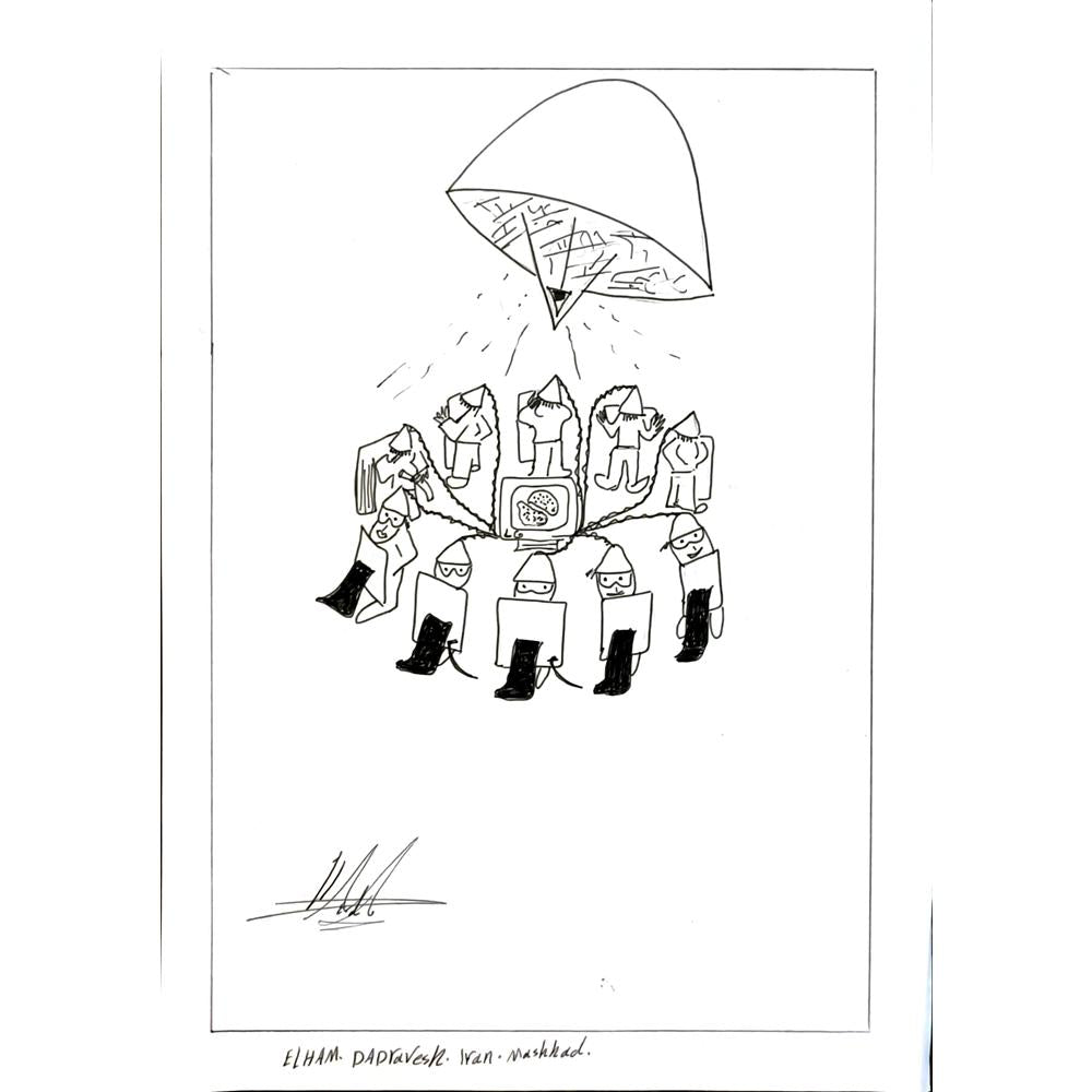Elham Dadravesh 29x21cm Orijinal Karikatür BOD05766